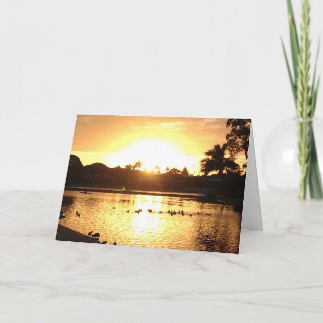 Picture Perfect Greeting Card Golden Ocean (Front)