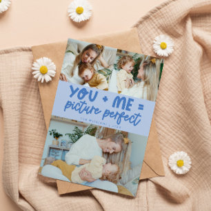 Picture Perfect Icy Blue Photo Valentines Day Holiday Card