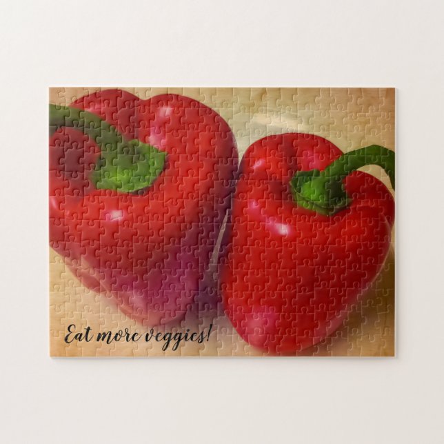 Picture Perfect Red Peppers Jigsaw Puzzle (Horizontal)