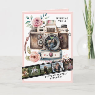 Picture Perfect   Vintage Camera  Birthday Photo  Card