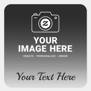 Picture Plus Wording Square Sticker