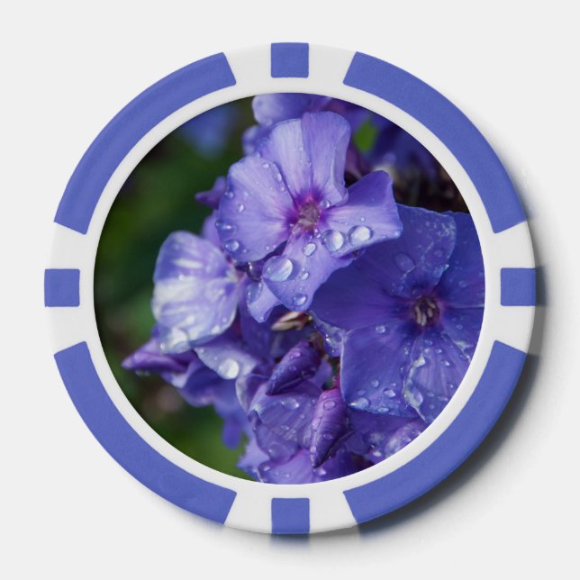 picture purple flower poker chips (Front)