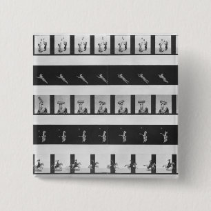 Picture strips for a praxinoscope 15 cm square badge