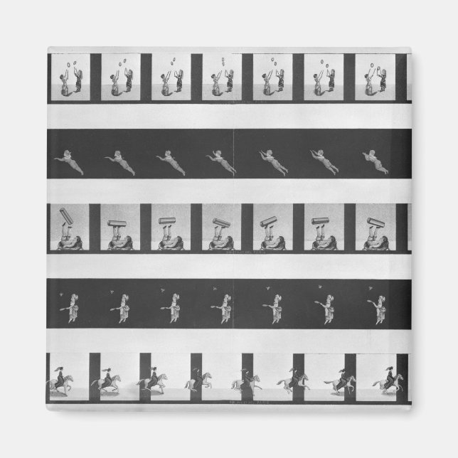 Picture strips for a praxinoscope magnet (Front)