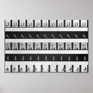 Picture strips for a praxinoscope poster