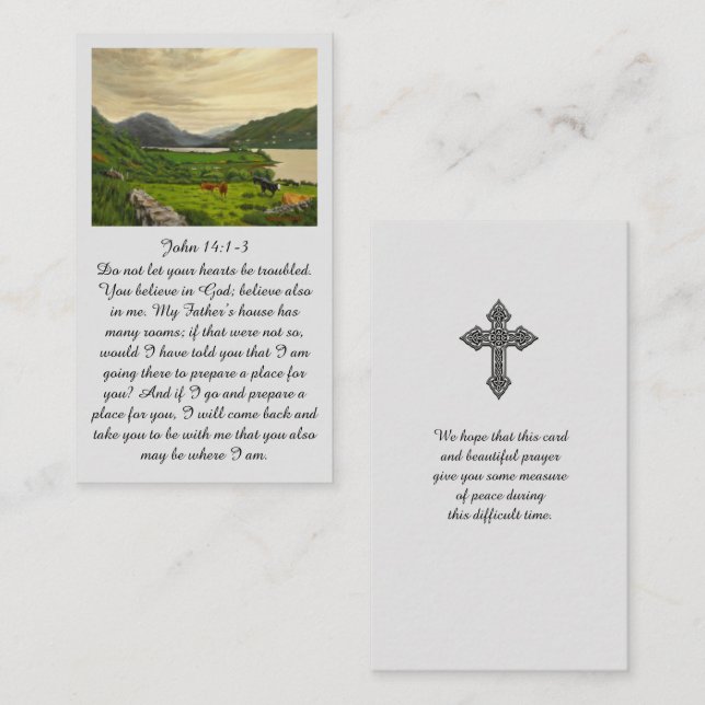 Picture Sympathy Memorial Prayer Card (Front/Back)