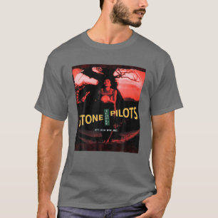 Picture The Man And Temples Design Red Cover Rock T-Shirt