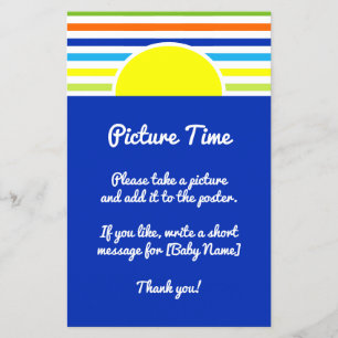 Picture Time Baby Shower Take Instant Photo Sign