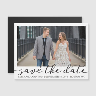 Picture Wedding Save The Date Magnets White Border