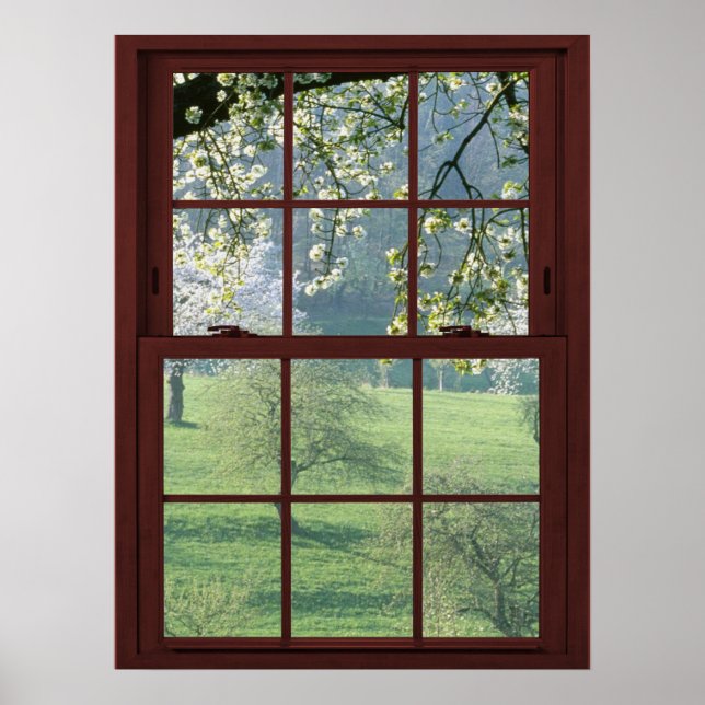 Picture Window Landscape - Cherry Blossoms Poster (Front)