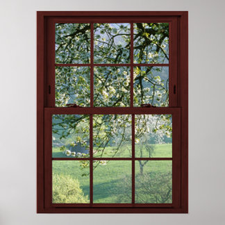 Picture Window Landscape - Cherry Blossoms Poster