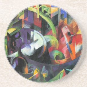 Picture with Cattle by Franz Marc, Vintage Art Coaster