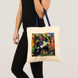 Picture with Cattle by Franz Marc, Vintage Art Tote Bag