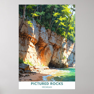 Pictured Rocks, Michigan Poster