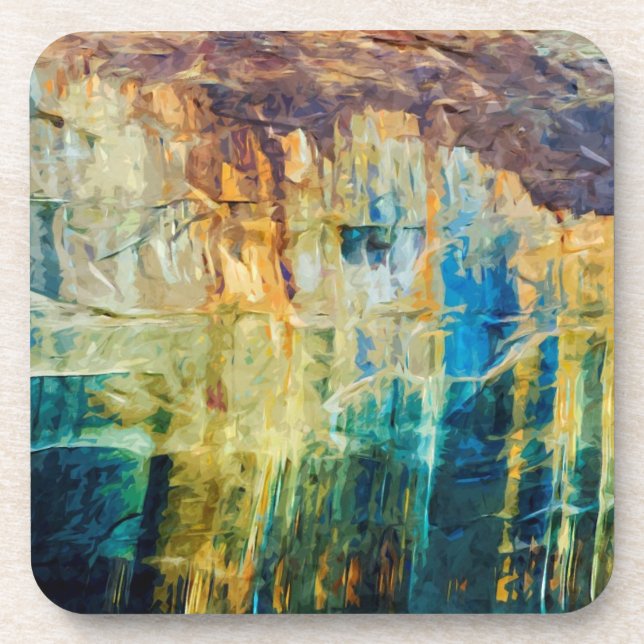 Pictured Rocks National Lakeshore Abstract Coaster (Front)