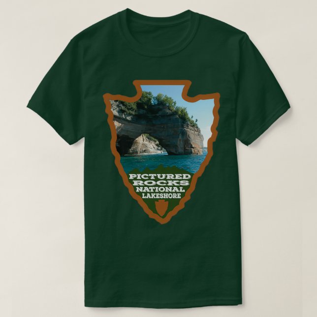 Pictured Rocks National Lakeshore arrowhead T-Shirt (Design Front)