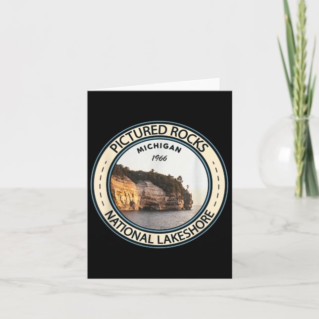 Pictured Rocks National Lakeshore Michigan Badge V Card (Front)