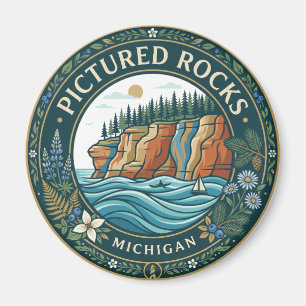 Pictured Rocks National Lakeshore Michigan Magnet