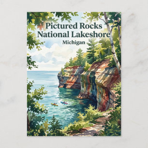 Pictured Rocks National Lakeshore Michigan Postcard