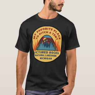 Pictured Rocks National Lakeshore Tent Patch T-Shirt