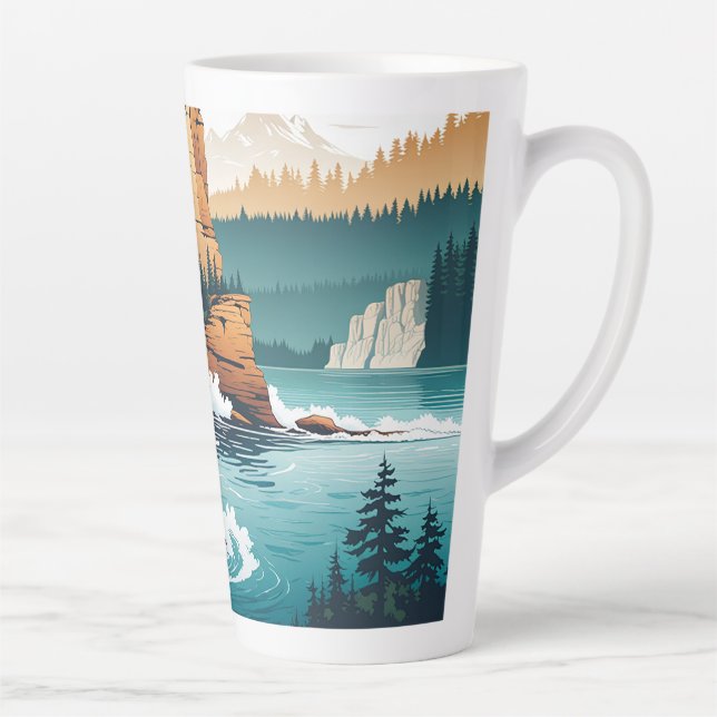 Pictured Rocks Nature Symphony, Rock Harmony Latte Mug (Right)