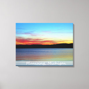 Pictured Rocks Sunrise/Wrapped Canvas Print