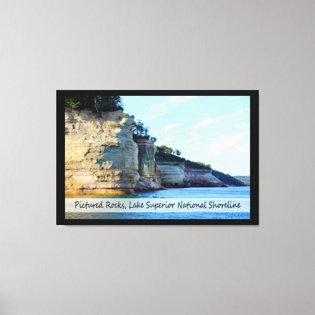 Pictured Rocks/Wrapped Canvas Print (Front)