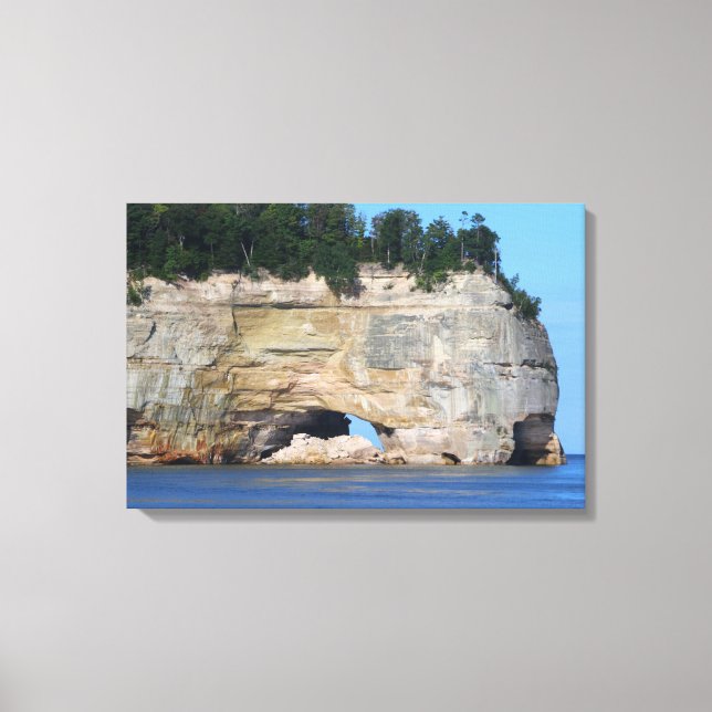 Pictured Rocks/Wrapped Canvas Print (Front)