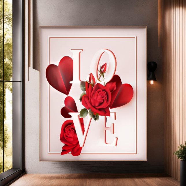 Pictures of Valentine's Day with special red roses Poster (Creator Uploaded)