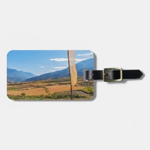 Picturesque agricultural landscape in rural Bhutan Luggage Tag