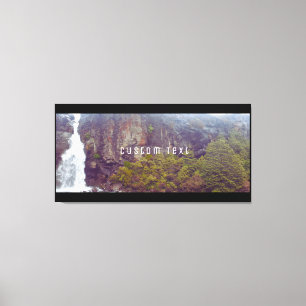 PICTURESQUE ALPINE WATERFALL SCENIC PHOTO KIWI NZ CANVAS PRINT