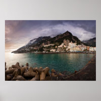 Picturesque Amalfi Coast, Italy Seaside Town