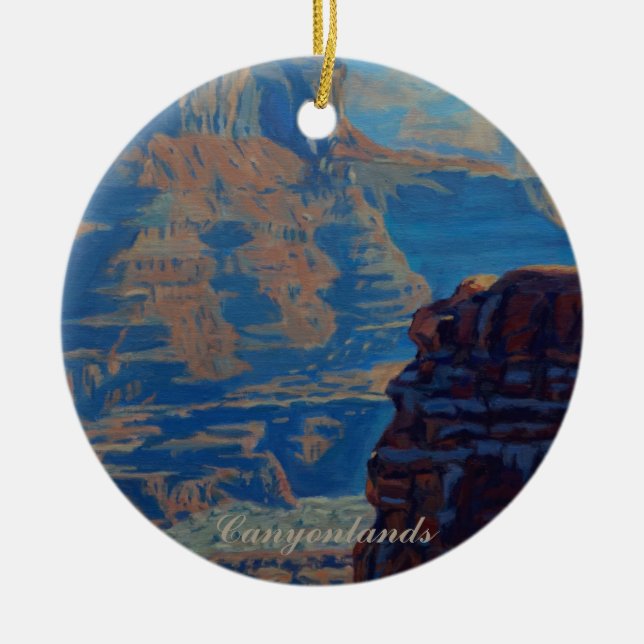 Picturesque Canyonland National Park View Ceramic Tree Decoration (Front)