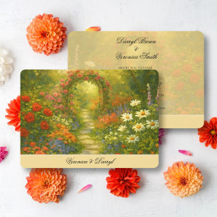 Picturesque Elegant English Garden Wedding Invitation
