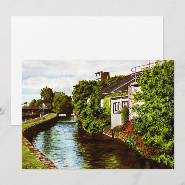 Picturesque Galway City Ireland Canal View (Front/Back)