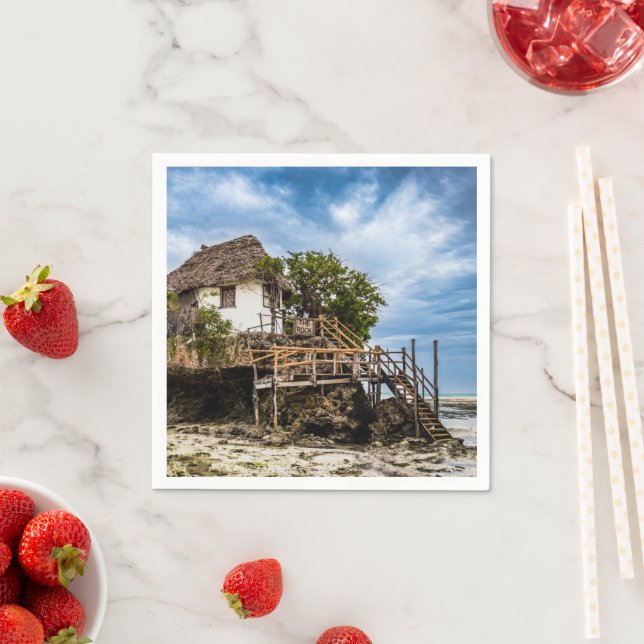 Picturesque house on a tropical coral outcrop napkin (Insitu)