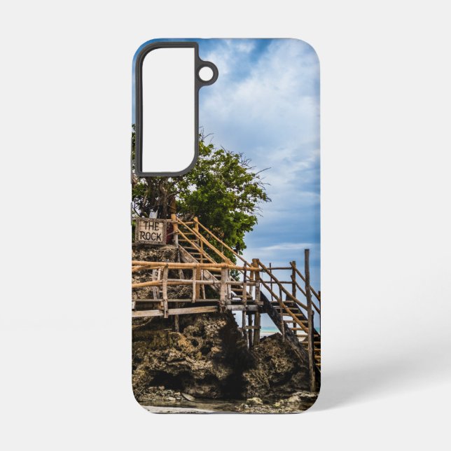 Picturesque house on a tropical coral outcrop samsung galaxy s22 case (Back)