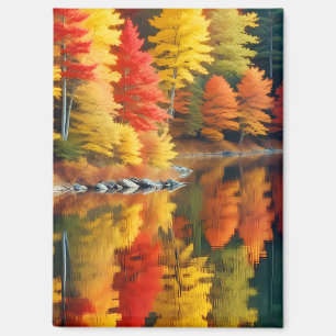 Picturesque Landscape Forest Lake Nature Tranquil Magnet