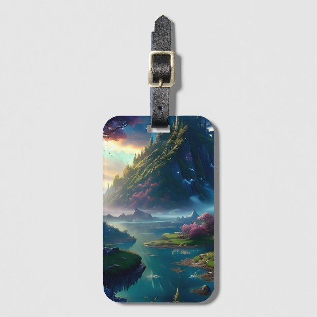 Picturesque Landscape Four Luggage Tag (Front Vertical)