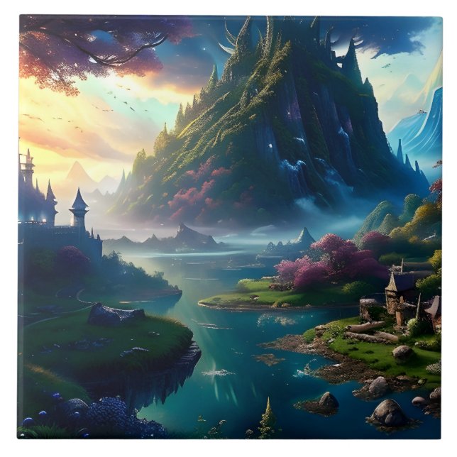 Picturesque Landscape Four Tile (Front)