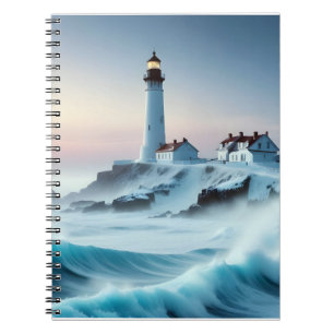 Picturesque Landscape Lighthouse Seacoast Scenery Notebook
