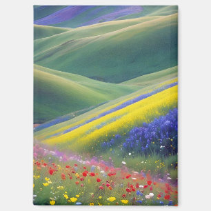 Picturesque Landscape Mountains Valley Nature Calm Magnet