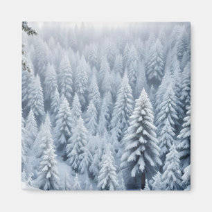 Picturesque Landscape Mountains Winter Nature Calm Magnet