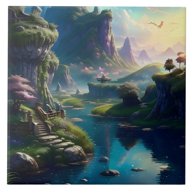 Picturesque Landscape Three Tile (Front)