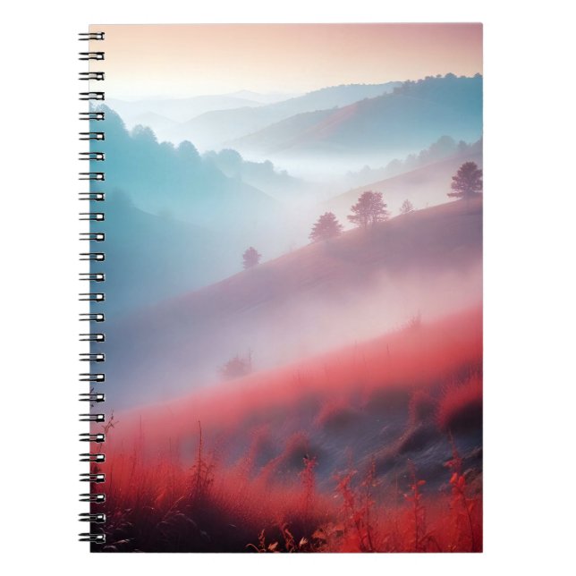 Picturesque Landscape Valley Meadow Nature Scenery Notebook (Front)