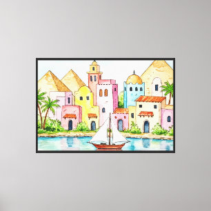 Picturesque town canvas print