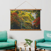 Picturesque View of Fall Hagoromo Falls Hokkaido  