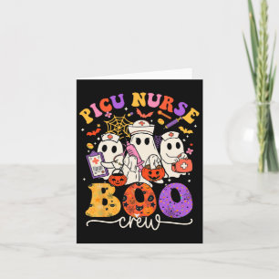 Picu Boo Crew Costume Funny Nurse Ghost Halloween  Card