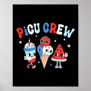 Picu Crew Paediatrics Nurse Appreciation Patriotic Poster