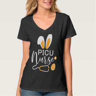 Picu Nurse Bunny Stethoscope Scrub Life Easter Out T-Shirt
